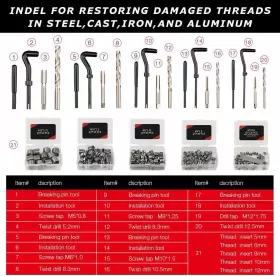AKMREPAIR001 AKM Thread Repair Hss Drill Helicoil Kit #2