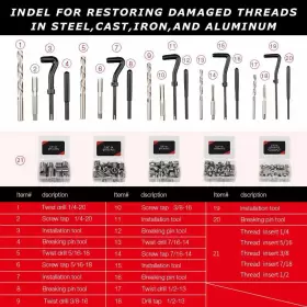 AKMREPAIR001 AKM Thread Repair Hss Drill Helicoil Kit #3