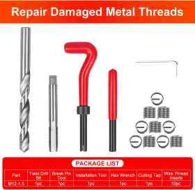 EUS0059H-1 ALLTOOETOOLS Thread Repair Tool Helicoil Wire Kit