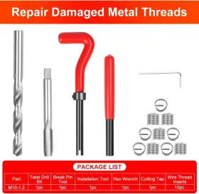 SE0059F-2 ALLTOOETOOLS Thread Repair Tool Helicoil Wire Kit