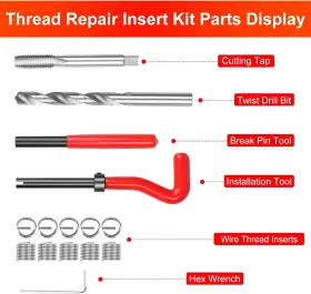 SE0059F-P1 ALLTOOETOOLS Thread Repair Tool Helicoil Wire Kit