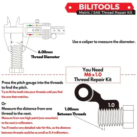 974676370580 BILITOOLS Thread Repair Hss Drill Helicoil Kit #3