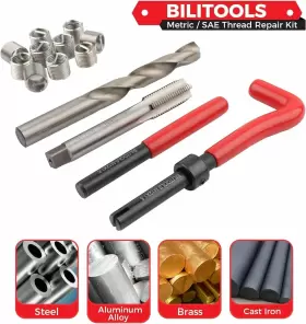 974676370719 BILITOOLS Thread Repair Hss Drill Helicoil Kit #2