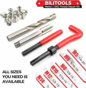 974676370719 BILITOOLS Thread Repair Hss Drill Helicoil Kit