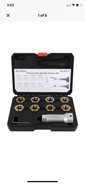 B1L92771 BILITOOLS Axle Spindle Thread Chaser Set Rethreading