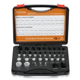 EMK25 CARLOR Set Nut Bolt Thread Identifier Gauges Box
