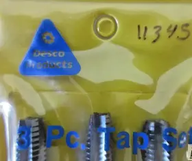 11345 DESCO Tap Set Taper Plug Bottom Carbon Steel #2