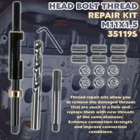 DRQP1464 DR-AUTO Head Bolt Thread Repair Kit Toyota Honda Gm #2