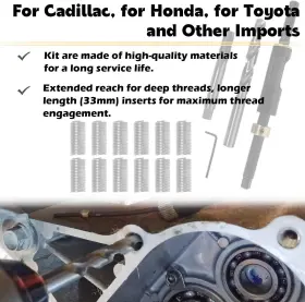 DRQP1464 DR-AUTO Head Bolt Thread Repair Kit Toyota Honda Gm #3