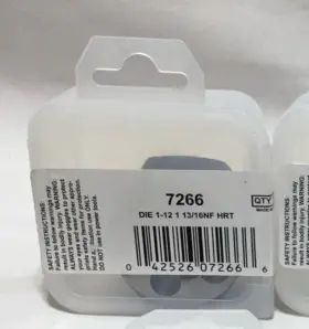 Drill America 7266 Irwin 1 Inch -12 Nf X 1-13/16 Hex Die Dwthx112 Cs Rh Rethreading