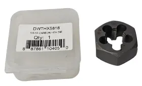 Drill America Dwthx5818 5/8-18 Nf X 1-3/16 Inch Hex Die Carbon Steel Rethreading
