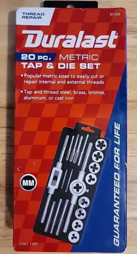81-100 DURALAST Tap Die Set