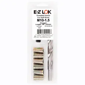 847554042298 E-Z LOK Ez Hex Thread Repair Wood Flanged Kit