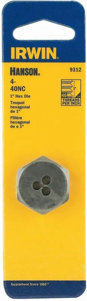 HAN9312 GENDEN A/P TOOLS Irwin Die Hex Hanson