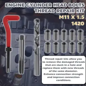 GMQP01654 GM-MOTOR Head Thread Bolt Repair Tool Engine Kit #2