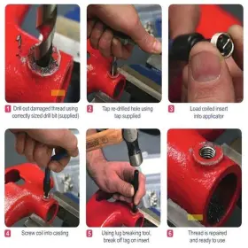 414756615883 HIGHKING TOOL Thread Repair Han Kit M12 #2