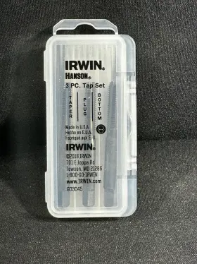 2727 IRWIN HANSON Tap Set Carbon Steel Taper Plug Bottom M6