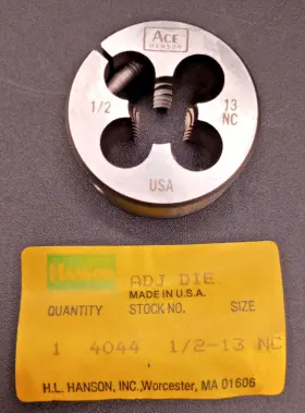 4044 IRWIN HANSON Screw Die Thread High Carbon Steel