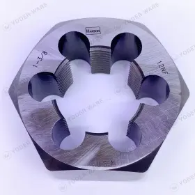 Irwin Hanson Irw7273 7273 Hex Rethreading Die 1-3/8 Inch -12 Nf Right Hand High Carbon Steel