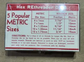 2227 K-D MANUFACTURING Hex Rethreader Taps Die #3