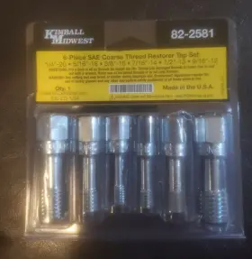 82-2581 KIMBALL MIDWEST Coarse Thread Restorer Tap Set