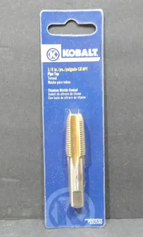 232530 KOBALT Npt Taper Pipe Tap Titanium Nitride Coated
