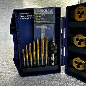 AT956.1 KOBALT Tap Die Nut Set Titanium Coated Rethreading #2
