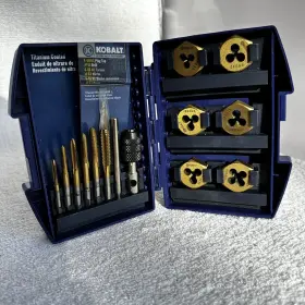 AT956.1 KOBALT Tap Die Nut Set Titanium Coated Rethreading