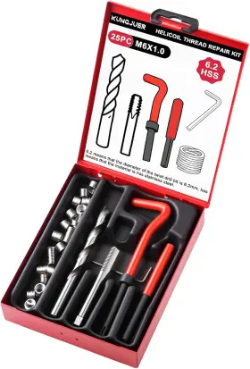 M6X1.0MM KUNGJUER Thread Repair Hss Drill Bit Kit