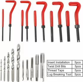 KC-0065 KUNTEC Stripped Thread Repair Rethreading Recoil Kit #3
