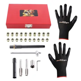 Maxpeedingrods 0l97b3 26pc Spark Plug Thread Repair Kit M14 X 1.25 With Metal Case For Car/lawn Mower