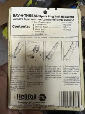 770-3223 NAPA Sav Thread Spark Plug Hole #2