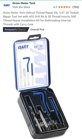 TRK-S002-00-GWFBA-1 ORION MOTOR TECH Omt Helicoil Thread Hss