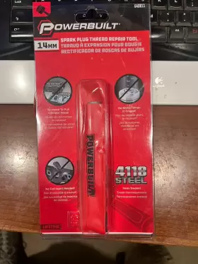 640811 POWERBUILT Tap Thread Repair Tool Spark Plug Fouled #2