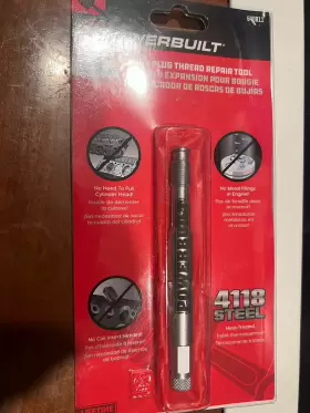 640811 POWERBUILT Tap Thread Repair Tool Spark Plug Fouled