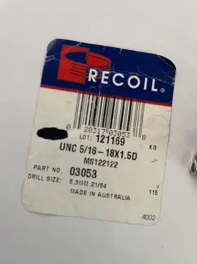 03053 RECOIL Steel Thread Repair Inserts #2