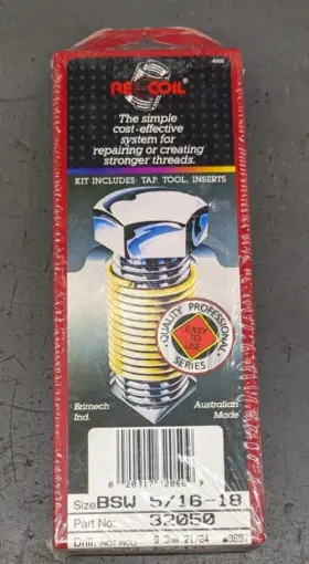 32050 RECOIL Thread Repair Bsw British Standard Whitworth Kit