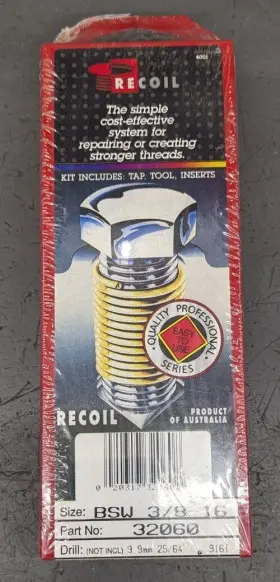 32060 RECOIL Thread Repair Bsw British Standard Whitworth Kit