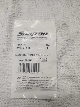 042526068928 SNAP-ON Thread Pitch Gauge Tool Gage