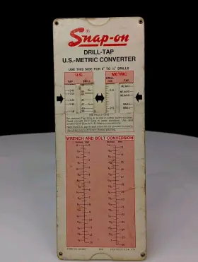 SS-537 SNAP-ON Drill Tap Converter Card