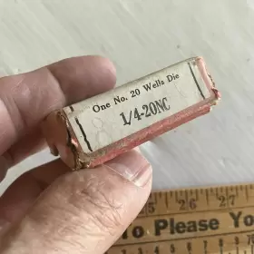 NO-20 WELLS PIPE DIE Nos Tool Od #2