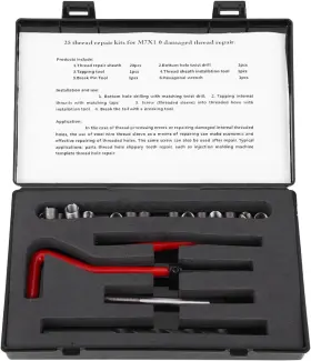 738590184823 YWBL-WH Steel Thread Repair Twisted Drill Kit