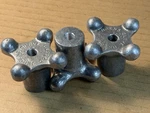 Jergens 4-point Cast Aluminum Knob Hk2250 Lot Of 3 Nos W/ 9/32 Dia. Hole. Fixed Price $20.00.