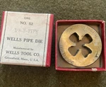 Usa 1/8 R Pipe Die Wells Tool Co. Nos 1-3/4 Diameter No.52. Fixed Price $14.99.