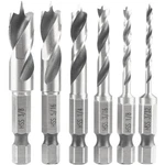 Wolfride 6pcs Brad Point Drill Bits 1/4-inch Hex Shank Stubby Bit Set F.... Fixed Price $18.38.