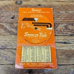 1952 Snap-on Tools 5-52 Tap Drill Size Indicator Circular Round Slide Rule Chart. Fixed Price $10.99.