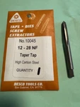 Desco Hand Tap Carbon Steel 12 - 28 Nf Taper. Fixed Price $6.75.