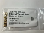 E-z Lok 400-006 6-32 Threaded Brass Inserts For Wood 10 Pieces. Fixed Price $14.99.