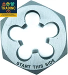 , 98214, 5/8-18 Nf, Hex Die, Precision Cut External Threads, High Carbon Alloy S. Fixed Price $16.99.