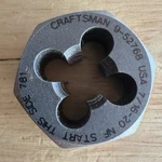 Craftsman Professional 7/16" - 20 Nf Die 1" Hex 9 52768 For Tap & Set. Fixed Price $24.95.